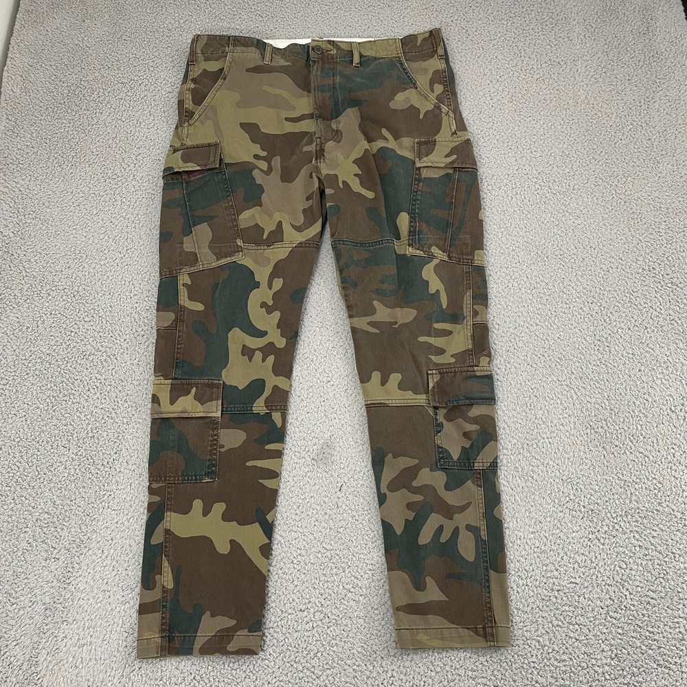Levi's Premium Big E Cargo Pants Men 34x30 Camo Streetwear Skater
